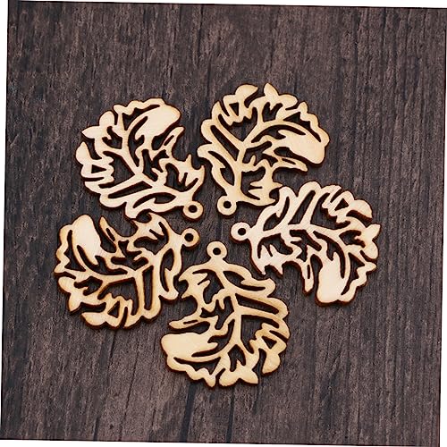 COHEALI 50pcs Wooden Gift Tag Unfinished Wood Shapes Wood Cutouts to Paint Wooden Craft Shapes Wood Cutouts for Crafts Wood Cutout Shapes Wooden COHEALI