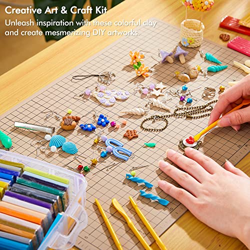 Polymer Clay, Shuttle Art 60 Colors Oven Bake Modeling Clay, Creative Clay Kit with 19 Clay Tools and 16 Kinds of Accessories, Non-Toxic, Non-Sticky, - WoodArtSupply