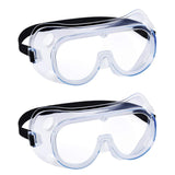 YunTuo 2 pack Safety Goggles, Adjustable,Lightweight Anti-Fog Protective Safety Glasses, Eye Protection, White YunTuo