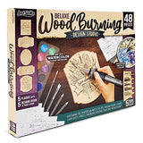 ArtSkills Wood Burning Kit for Beginners - Deluxe Pyrography Wood Engraving Art Kit with Burner Pen, Stencils, Watercolor Paints - 48 Piece DIY ArtSkills