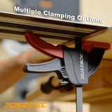 POWERTEC 71691 110 Inch Track Saw Guide Rail Connector Set for DeWalt Track Saws, Clamping Options Includes 2x55" Aluminum Extruded Guided Rails and POWERTEC