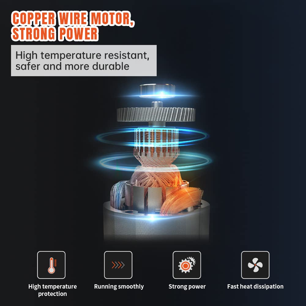 TOAUTO A3 PCP Air Compressor, Unique Vertical+Wire Spool Portable Design, Auto-Stop, Oil/Water-Free, 4500Psi/30Mpa, 8MM Quick-Connector for FASTTOBUY