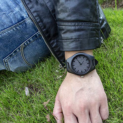 Kenon Engraved Wooden Watches for Dad, Natural Wooden Watch Customized Gifts for Dad Graduation Birthday Christmas (A-to Dad from Girl) Kenon