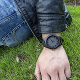 Kenon Engraved Wooden Watches for Dad, Natural Wooden Watch Customized Gifts for Dad Graduation Birthday Christmas (A-to Dad from Girl) Kenon