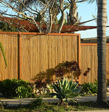 Backyard X-Scapes Natural Bamboo Fencing Decorative Rolled Fence Panel 1 in D x 4 ft H x 8 ft L Backyard X-Scapes
