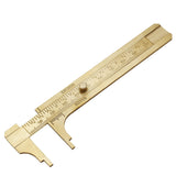 Kyuionty Brass Pocket Vernier Caliper Ruler, Sliding Gauge Mini Vernier Caliper Double Scales MM/Inch Measuring Tool (100mm) Kyuionty