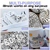 Black Paint Pen Acrylic Marker: 8 Pack 0.7mm black Paint Marker, Paint Markers for Metal, Art, Wood, Black Paper, Plastic, Ceramic, Metallic, Rock AKARUED