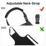 Homsolver 2 Pack Waterproof Rubber Vinyl Apron for Men, 39" Lightweight Chemical Resistant Industrial Work Apron, Adjustable Plastic Aprons for Homsolver