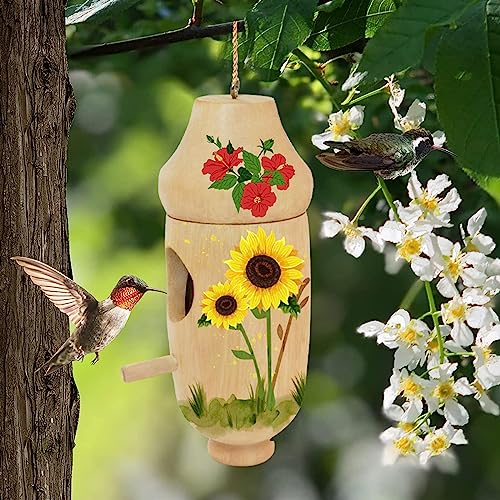 Hummingbird House,Bird House for Outside Hummingbird Houses for Outside for Nesting,Wood Crafts Bird House Kits,Hummingbird House for Outside,Bird