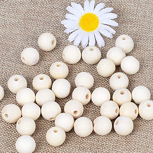 150pcs 25MM Wood Beads Natural Unfinished Round Wooden Loose Beads Wood Spacer Beads for Craft Making Decorations and DIY Crafts pojah