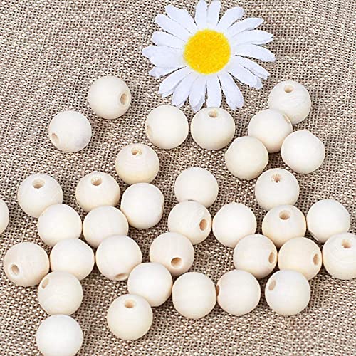 150pcs 25MM Wood Beads Natural Unfinished Round Wooden Loose Beads Wood Spacer Beads for Craft Making Decorations and DIY Crafts