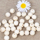 150pcs 25MM Wood Beads Natural Unfinished Round Wooden Loose Beads Wood Spacer Beads for Craft Making Decorations and DIY Crafts pojah
