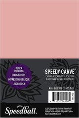 Speedball Speedy-Carve Block Printing Carving Block, Rectangle, Pink, 4 x 6 Inches (6-Pack), Linoleum for Printmaking Speedball