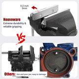 Nuovoware Table Vise 3 Inch, 360° Swivel Base Universal Home Vise Portable Bench Clamp, Clamp-on Vise Bench Clamps Fixed Tool for Woodworking, Nuovoware