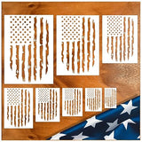 Large American Flag Stencil Star Stencils for Painting 50 Stars Military Template for Flag Patriotic Wood Burning Stencils for Spray Painting on Pkqon