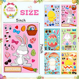 LINAYE 48 Sheets Easter Crafts Stickers for Kids Toddlers - Make Your Own Easter Stickers, Easter Basket Stuffers for Kids Toddlers Easter Treats LINAYE