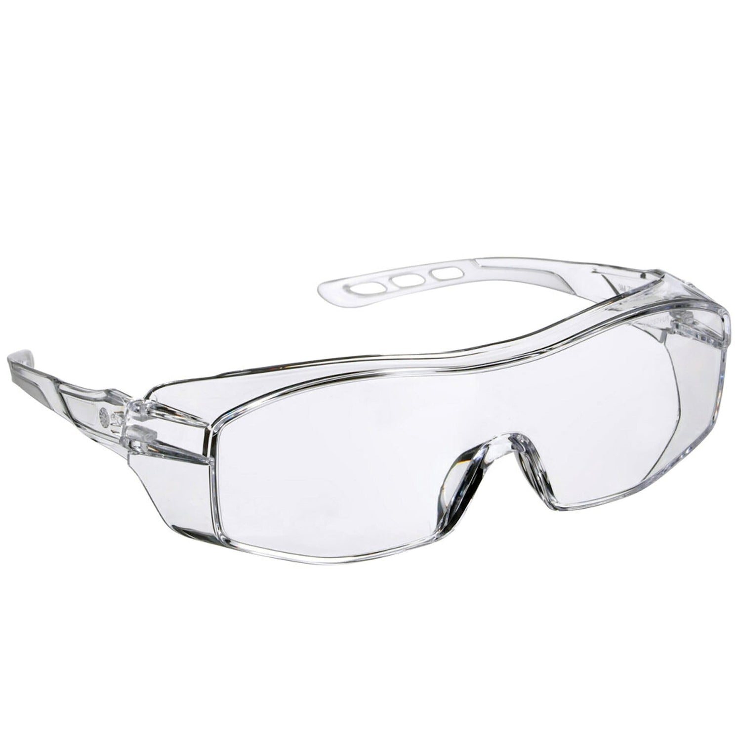3M Safety Eyeglass Protectors with Scratch Resistant Lens, Clear Safety Glasses with Clear Lens, 1-Pair 3M
