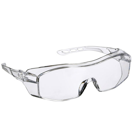 3M Safety Eyeglass Protectors with Scratch Resistant Lens, Clear Safety Glasses with Clear Lens, 1-Pair 3M