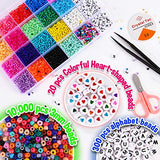 FUNZBO 10000pcs, 20 Colors 3mm Glass Seed Beads - Friendship Bracelet Kit, Beads for Bracelet Making Kit & Jewelry Making Kit, Gifts, Crafts for FUNZBO