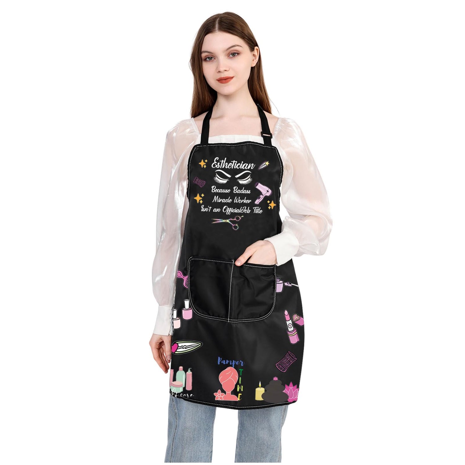 JXGZSO Esthetician Apron Estheticians Appreciation Gifts Cosmetologist Apron Gifts Makeup Artist Gifts Beautician Gift (Esthetician Apron) JXGZSO