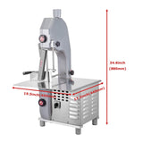 INTSUPERMAI Bone Saw Machine Commercial Heavy-Duty Electric Bone Cutting Machine 1500W Electric Bone Saw Butcher Frozen Meat Cutter with 19.3x17.3 INTSUPERMAI