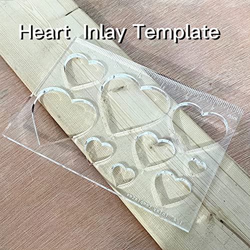 9 in 1 Router Templates for Woodworking,Router Jig Template,Heart Inlay Templates, Decorative Templates Monliful