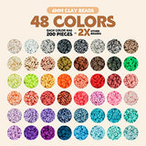 Pizooro Clay Beads 3 Boxes Bracelet Making Kit, 10500pcs Beads for Jewelry Making, Round Letter Beads with Charm and Elastic Strings, Friendship Pizooro