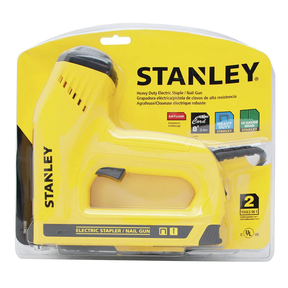 STANLEY Nail Gun, Electric Staple, 1/2-Inch, 9/16-Inch and 5/8-Inch Brads (TRE550Z) STANLEY