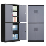 MIIIKO Metal Garage Storage Cabinet with 4 Doors, Locking Steel Locker Cabinet with Doors and Shelves, for Home, Garage, Pantry, Office and Workshop MIIIKO
