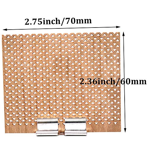 6Pcs 2.75x2.36 Inch Large Wooden Candle Wicks with Metal Bases for Candle Making Craft, Natural Wood Rectangle Candle Cores for DIY Soy Wax Candles Lenisc