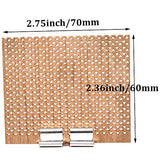 6Pcs 2.75x2.36 Inch Large Wooden Candle Wicks with Metal Bases for Candle Making Craft, Natural Wood Rectangle Candle Cores for DIY Soy Wax Candles Lenisc