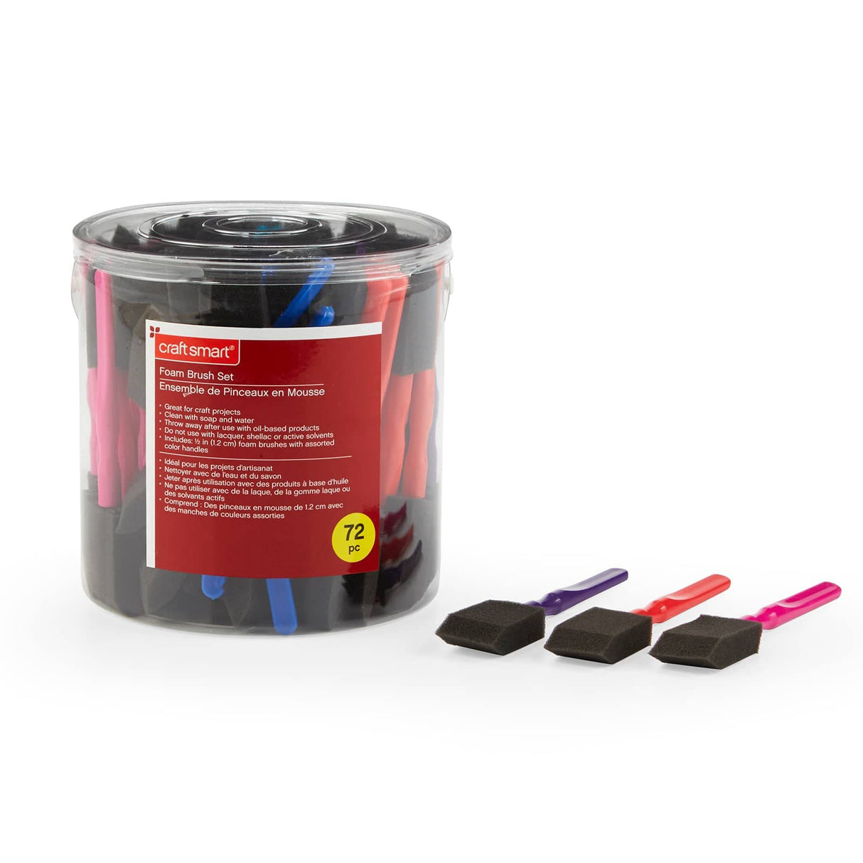 3 Packs: 72 ct. (216 Total) 1”; Foam Brush Set by Craft Smart® Craft Smart