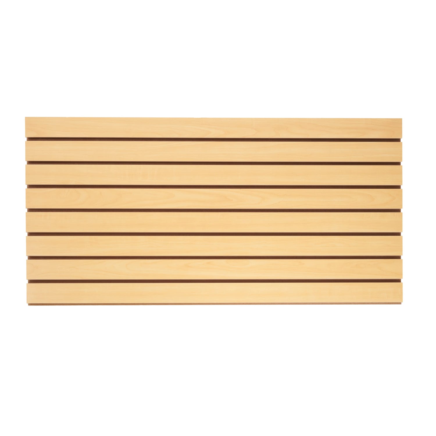 SSWBasics 4 ft x 2 ft Horizontal Maple Slatwall Easy Organizer Panels (24"H x 48"L) - Pack of 2 - Perfect for Retail Store, Garage Wall, and Craft SSWBasics