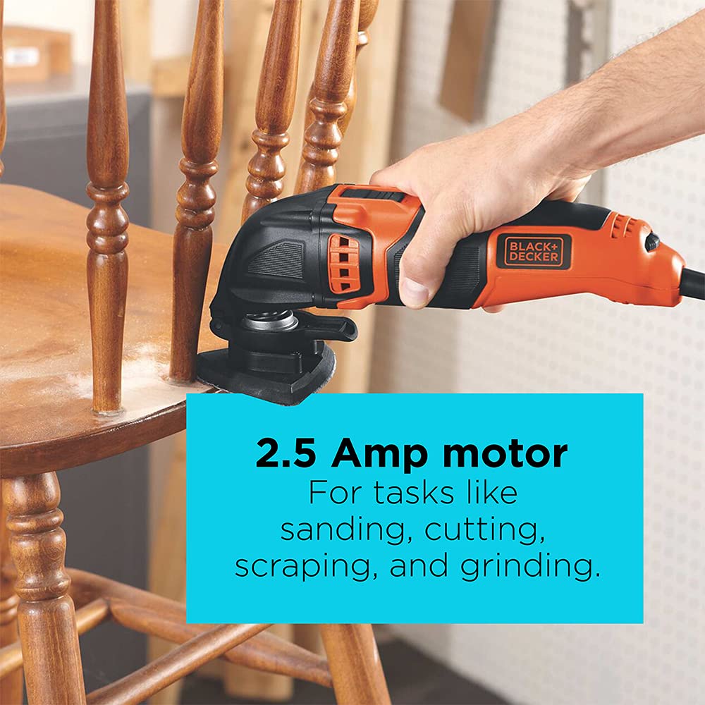 BLACK+DECKER Oscillating Multi-Tool, Variable Speed, 2.5-Amp (BD200MTB) - WoodArtSupply