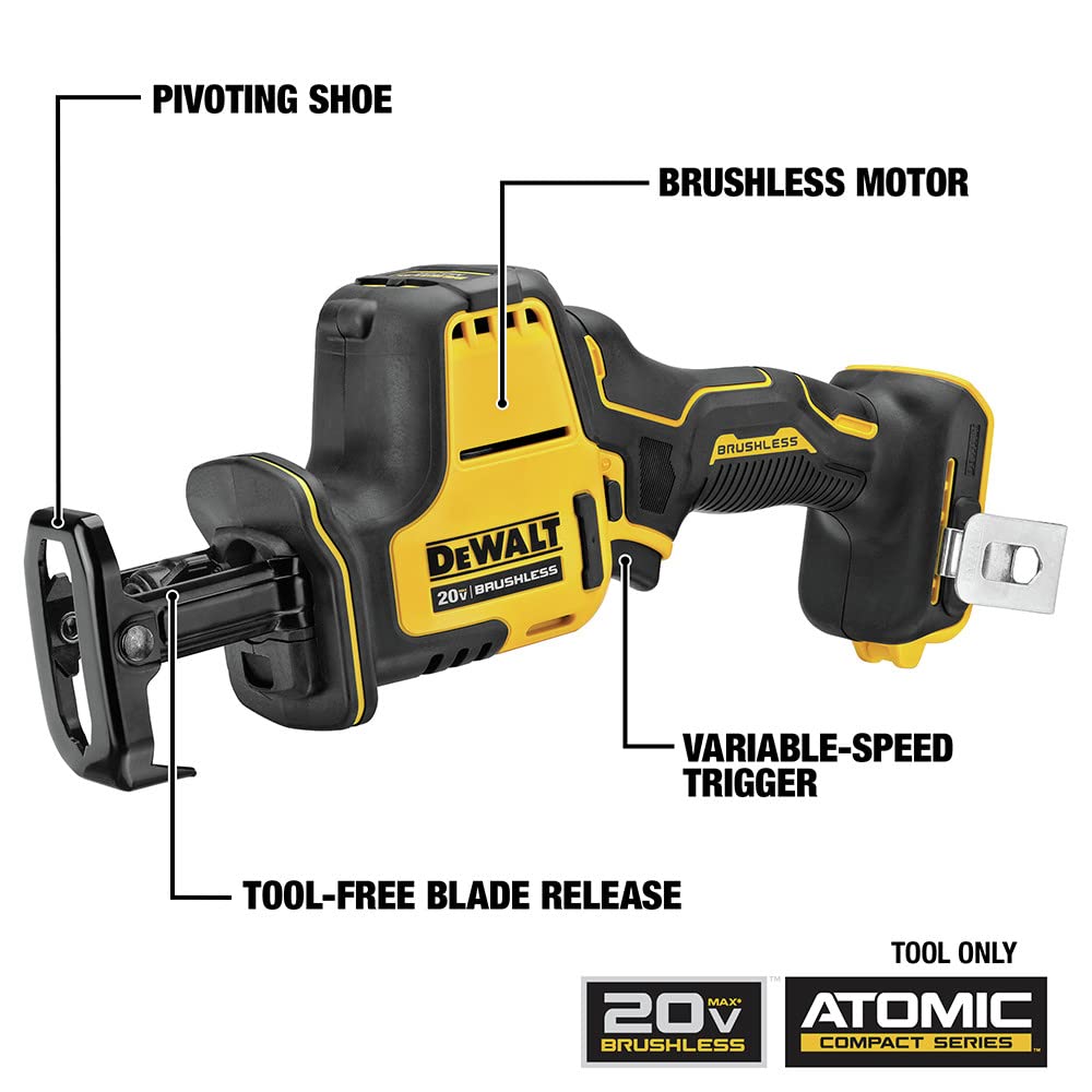 Dewalt DCK489D2 ATOMIC 20V MAX Brushless Lithium-Ion Cordless 4-Tool Combo Kit (2 Ah) - WoodArtSupply