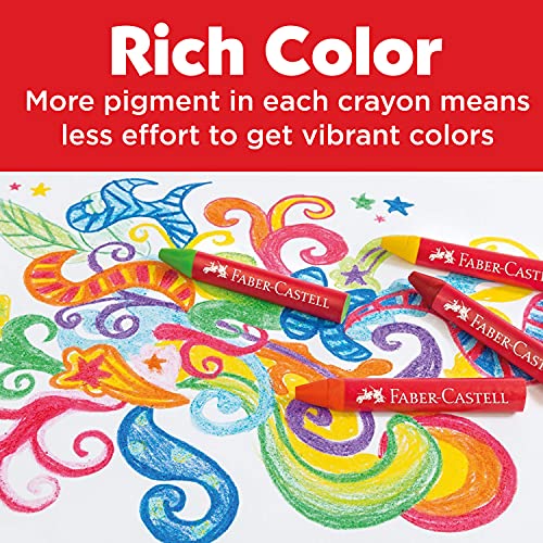 Faber-Castell Beeswax Crayons in Durable Storage Case, 24 Vibrant Colors Faber-Castell