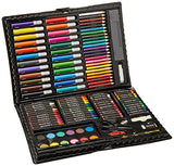 Darice 120-Piece Deluxe Art Set – Art Supplies for Drawing, Painting and More in a Plastic Case - Makes a Great Gift for Children and Adults Darice