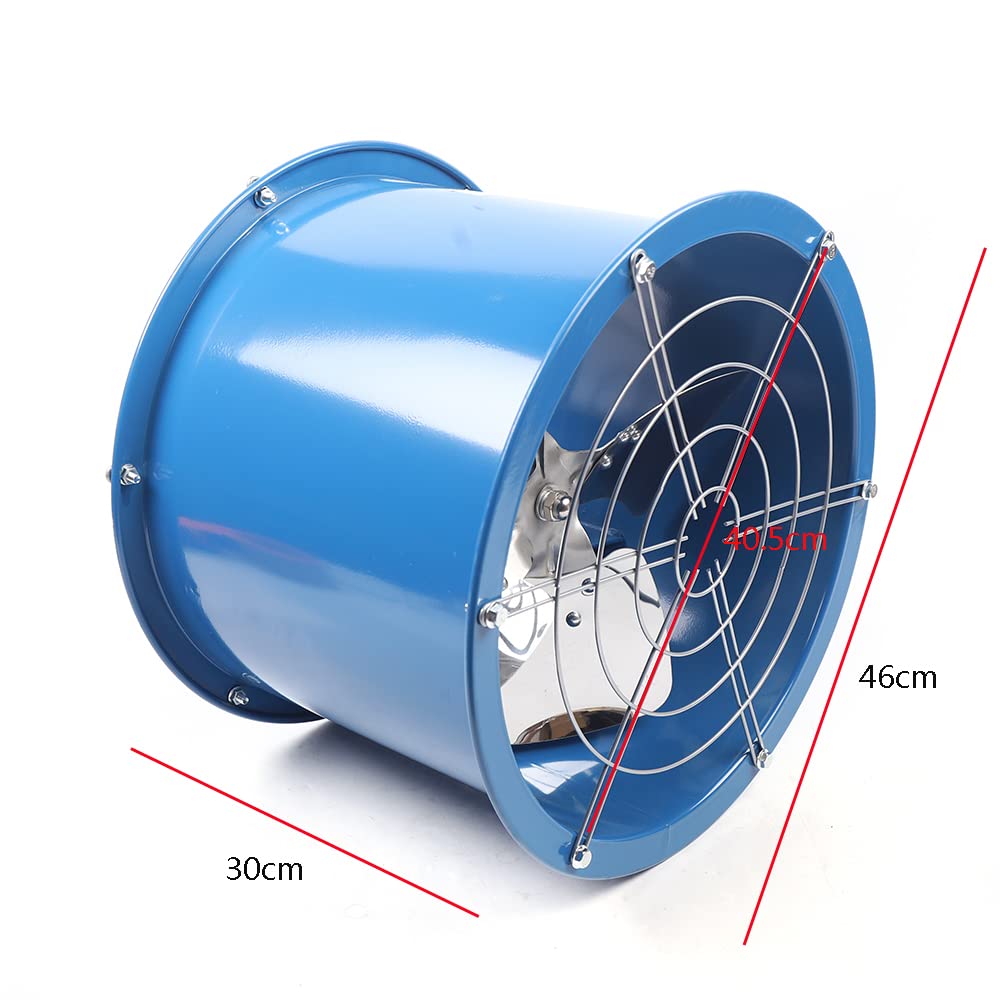 110V 550W 16'' Explosion Proof Fan, 1570-3180 CFM Utility Blower Fan/Explosion-Proof Axial Flow Fan Exhaust Fan Cylinder Pipe Fan Ventilator - WoodArtSupply