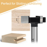 CNC Spoilboard Surfacing Router Bits, 1/4 inch Shank 1 inch Cutting Diameter, Slab Flattening Router Bit Planing Bit Wood Planing Bit Dado Planer Bit BINSTAK