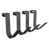 FLEXIMOUNTS 4-Pack Add-On Storage Rail Hook Accessory for Garage Ceiling Storage Rack and Wall Shelving, Black FLEXIMOUNTS