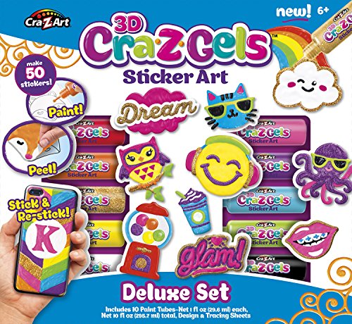 Cra-Z-Art CRA-Z-Gels 3D Deluxe Set DIY Sticker Kit - WoodArtSupply