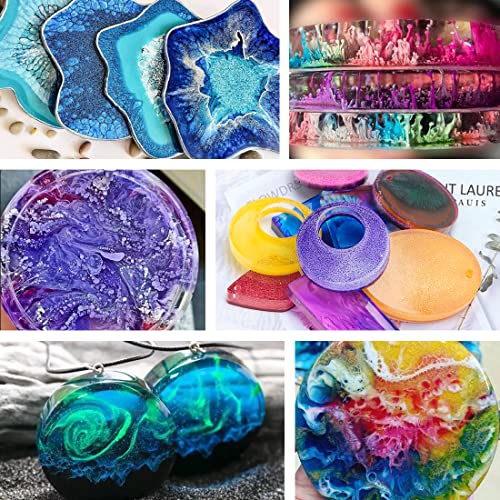 Alcohol Ink Set - 27 Colors Alcohol Liquid Dye, High Concentrated Alcohol-Based Ink Pigment for Tumbler Making, Painting, Resin Petri Dish - 0.35oz M.A.K
