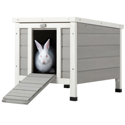 CO-Z Outdoor Cat House Weatherproof Rabbit Hutch Hideout Indoor Bunny Cage, Wooden Outside Shelter for Feral Cats, Rabbits, Chicken, Small Animal, - WoodArtSupply