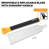 STEELHEAD 10-Inch (250mm) Ryoba Double Edge Japanese Pull Saw for Woodworking, Forged Japanese SK Steel, 7TPI & 15TPI, Flexible Blade, STEELHEAD