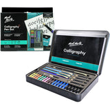 Mont Marte Calligraphy Set, 32 Piece. Includes Calligraphy Pens, Calligraphy Nibs, Ink Cartridges, Introduction Booklet and Exercise Booklet, MONT MARTE
