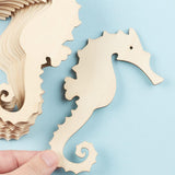Pack of 24 Unfinished Wood Seahorse Cutouts by Factory Direct Craft - Seahorse Blank Wooden DIY Shapes for Scouts, Camps, Vacation Bible School, & Factory Direct Craft