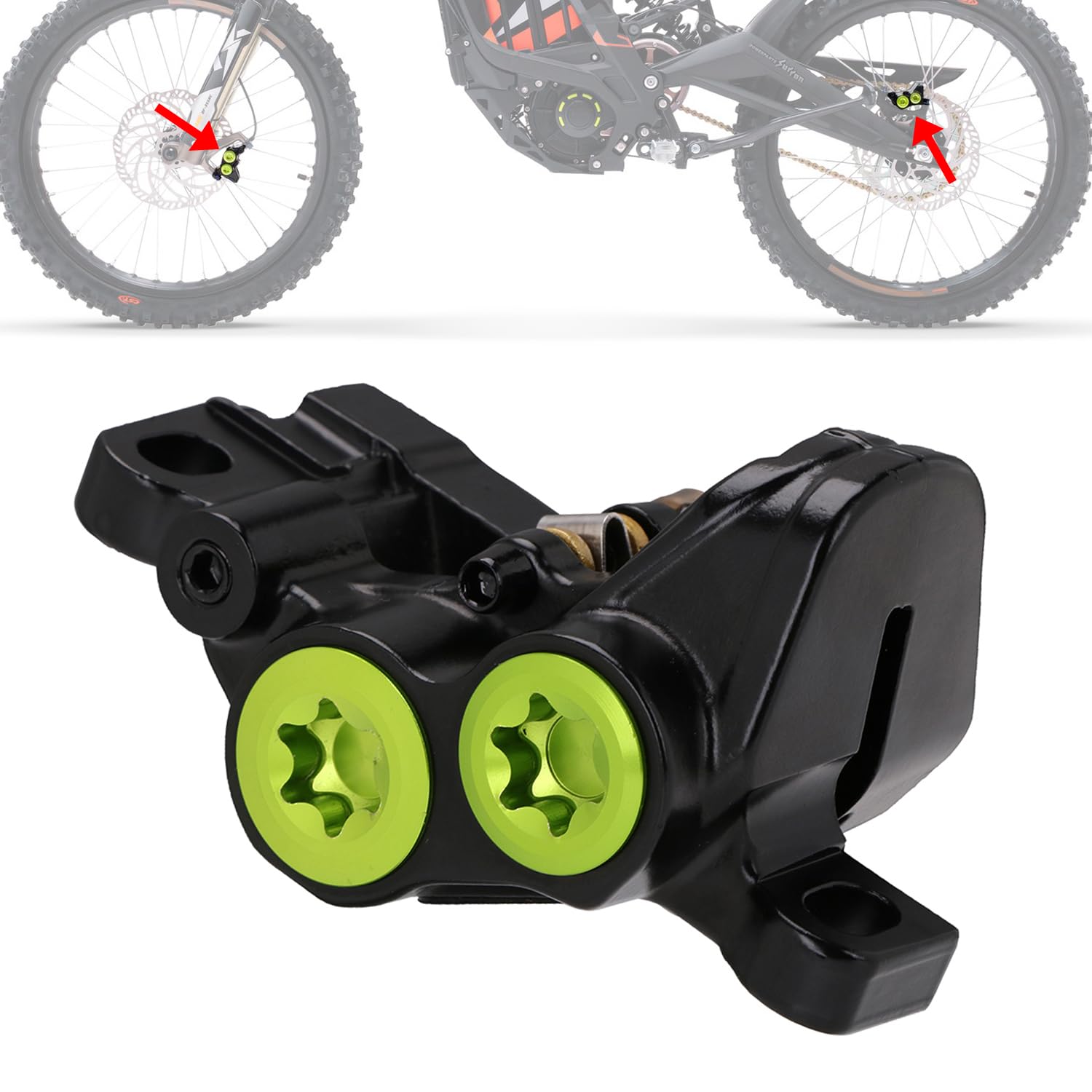 IUVWISN Motorcycle Front Rear Brake Caliper CNC for Surron Sur Ron Light Bee X/S Electric Dirt Bike EBike - WoodArtSupply