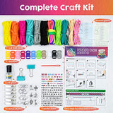 Paracord Bracelet Making Kit with Charms - Art & Craft Gift for Girls Age 8 9 10 11 12 & Teens 13 14 year old. Make Your Own Friendship & Fashion Glittery Garden