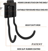 Wallmaster Boltless Shelving Hook Organizer Kit, 7 Pcs Adjustable Storage Hanging Accessories for 1.5 inch Keyhole Rack, Garage Tool System Heavy Wallmaster