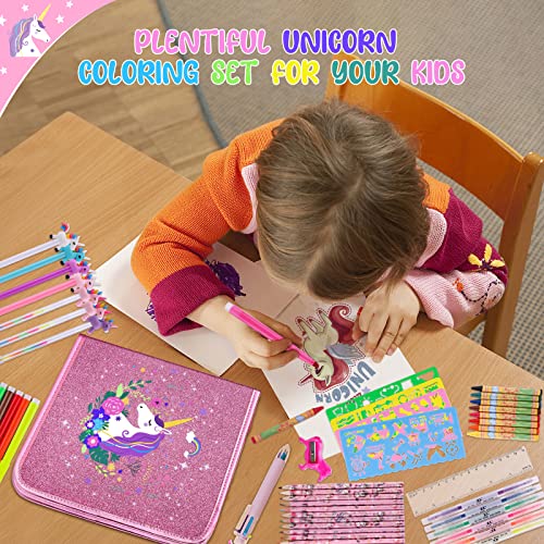  53PCS Fruit Scented Markers Set - Art Coloring Drawing Kits for  Kids with Unicorn Pencil Case, Art Supplies for Kids Ages 4 6 8,Stationary  Set Pencil,Crayon&Markers Stuff,Birthday Gifts Toys for Girls 